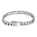 Vintage Thai Silver Punk Cuban Chain Braided Men’s Bracelet – Hip Hop Statement Jewelry